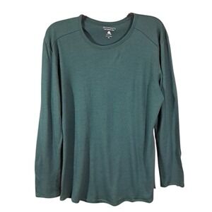 Segments Shirt Women's XL Green 100% Merino Wool Baselayer Outdoor Hiking Ski